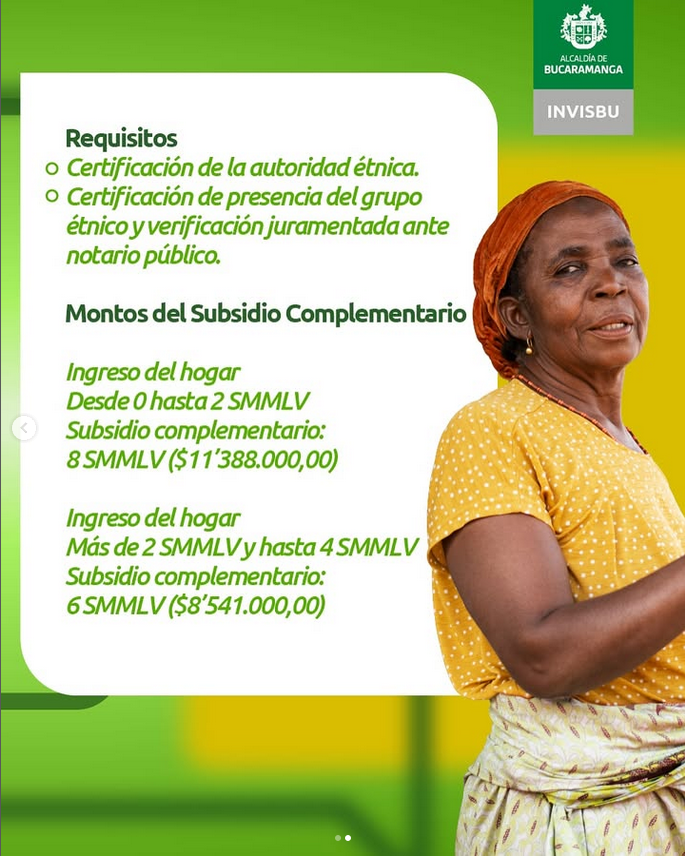 Subsidio complementario para las comunidades indígenas