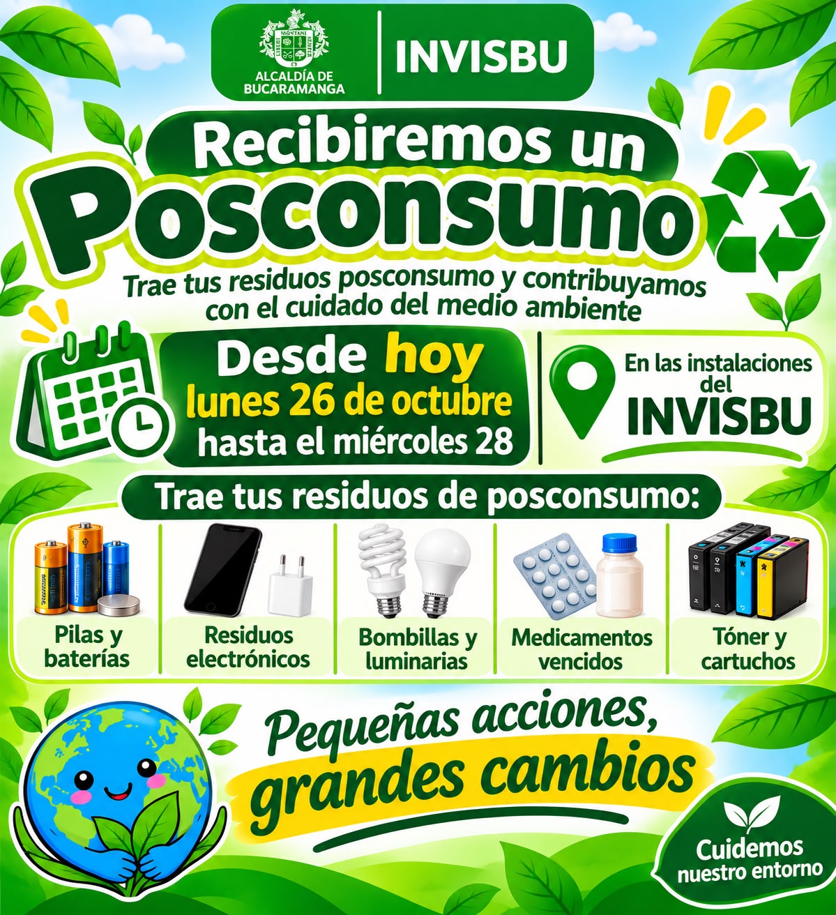 INVISBU invita a la ciudadanía a participar en la jornada de recolección de residuos posconsumo